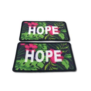 Green plant pattern woven patch